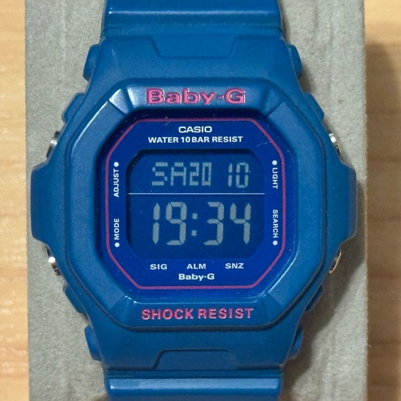 Casio G-Shock Baby-G BG-5601-2BDR Blue Smurf Square Women’s Digital Watch 5601 - Picture 1 of 12